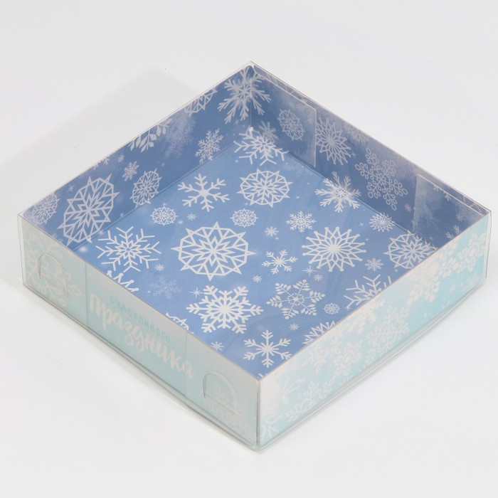 Коробка для кондитерских изделий «Зима—пора волшебства», 12 х 12 х 3 см коробка для кондитерских изделий все желания сбудутся 17 × 12 × 3 см
