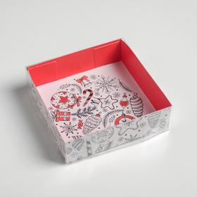 

Коробка для кондитерских изделий «Время добрых подарков», 12 × 12 × 3 см