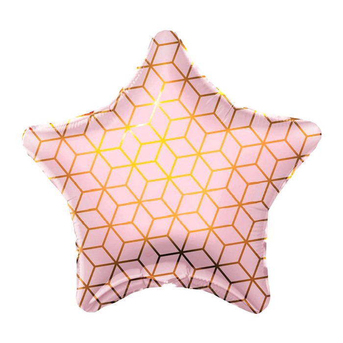 Шар фольгированный 19 «Геометрия», звезда шар фольгированный 19 розовый звезда