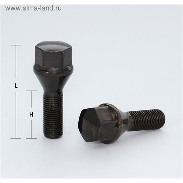 фото Болт m14x1,25, 55/28, hex17, конус, чёрный ls