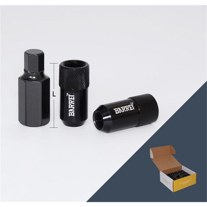 

Гайка M12x1,5, 43, под шестигранник, спец. внутр, чёрный, 20 шт +ключ