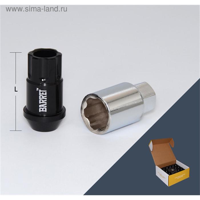 

Гайка M12x1,5, 44, внешний спец, чёрный, 20 шт +ключ