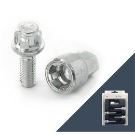 

Болт секретный M12x1,5, 48/28, сфера R13, цинк, 4 шт +ключ