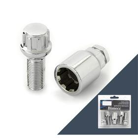 

Болт секретный M14x1,25, 50/27, конус, цинк, 4 шт +ключ
