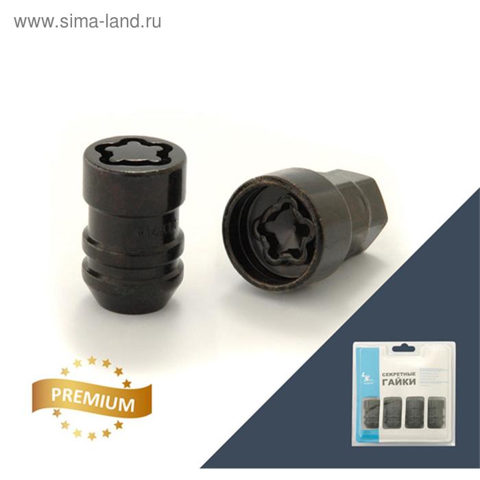 фото Гайка секретная m14x1,5, 36, конус, закрытая, чёрный, 4 шт +2 ключа ls