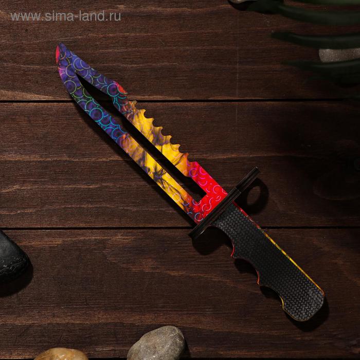 Сувенирное оружие из дерева «Штык нож», сиренево- жёлтое лезвие набор soul hackers 2 [ps4 английская версия] оружие игровое штык нож м9 байонет 2 драгон гласс деревянный