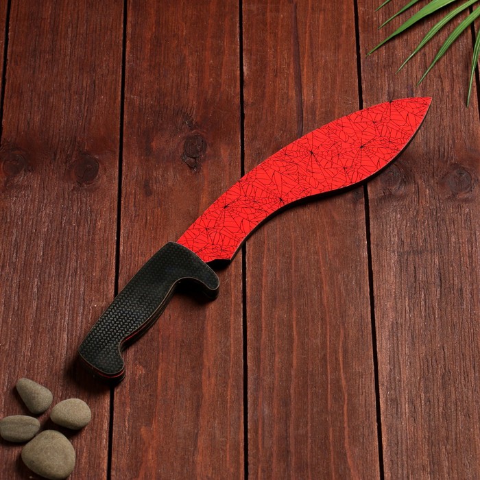 Сувенирное оружие из дерева «Мачете- кукри», красный мрамор сувенирное оружие из дерева керамбит изумрудные волны
