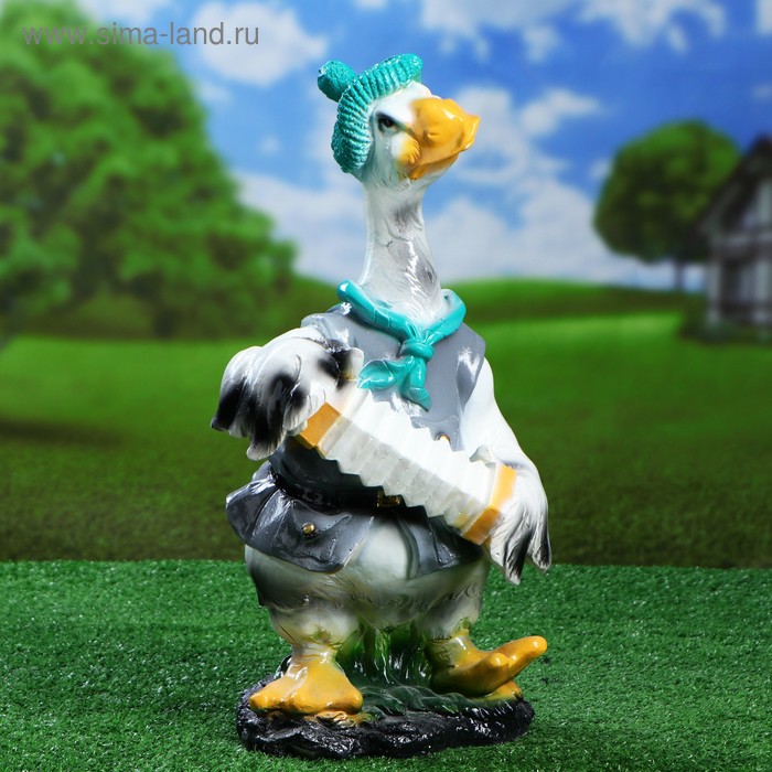 

Садовая фигура "Гусь с гармошкой" 46х23х23см