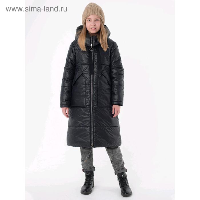 Пальто для девочек «Сандра», рост 158 см, цвет черный