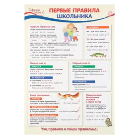 

Плакат "Первые правила школьника" А3