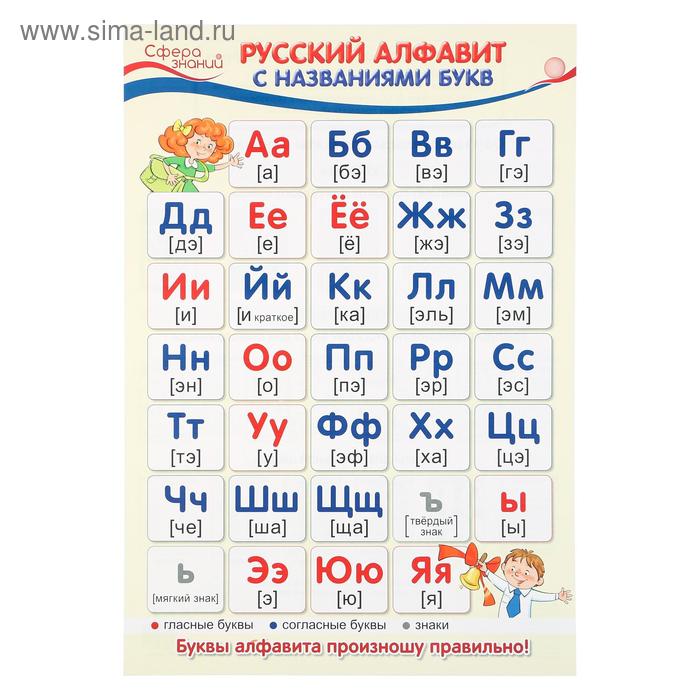 Плакат Алфавит А3 плакат русский алфавит а3