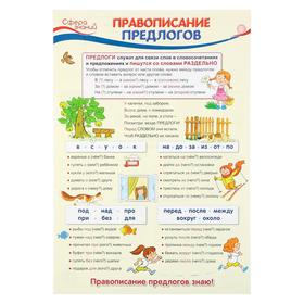 

Плакат "Правописание предлогов" А3