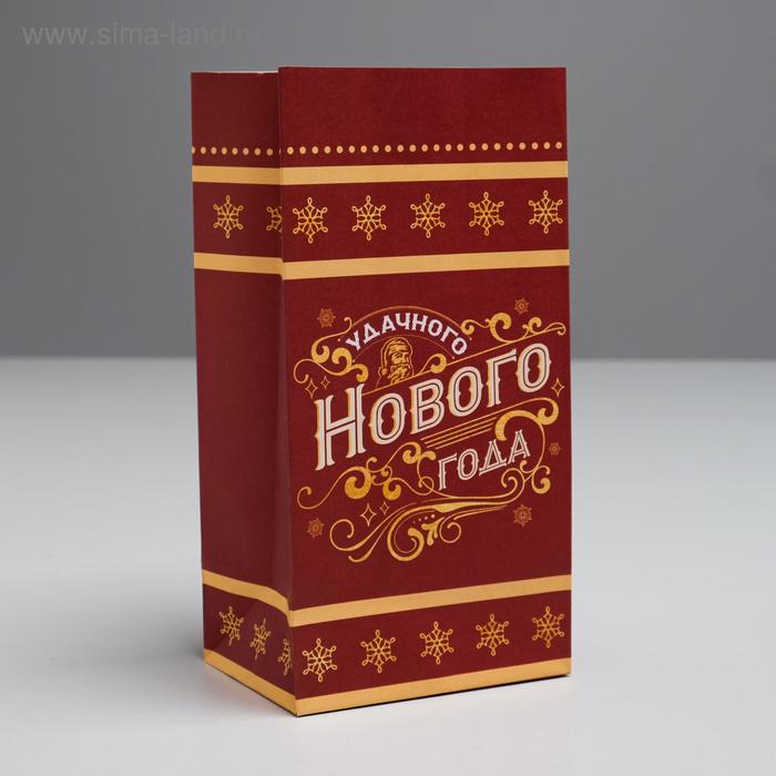 

Пакет без ручек «Удачного Нового Года», 10 × 19.3 × 7 см