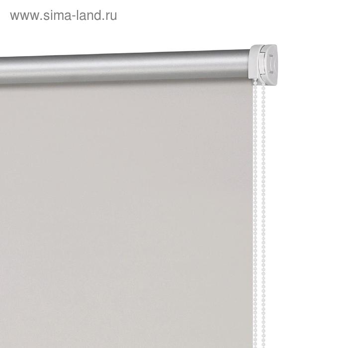 Рулонная штора блэкаут «Плайн», 80х160 см, цвет морозный серый