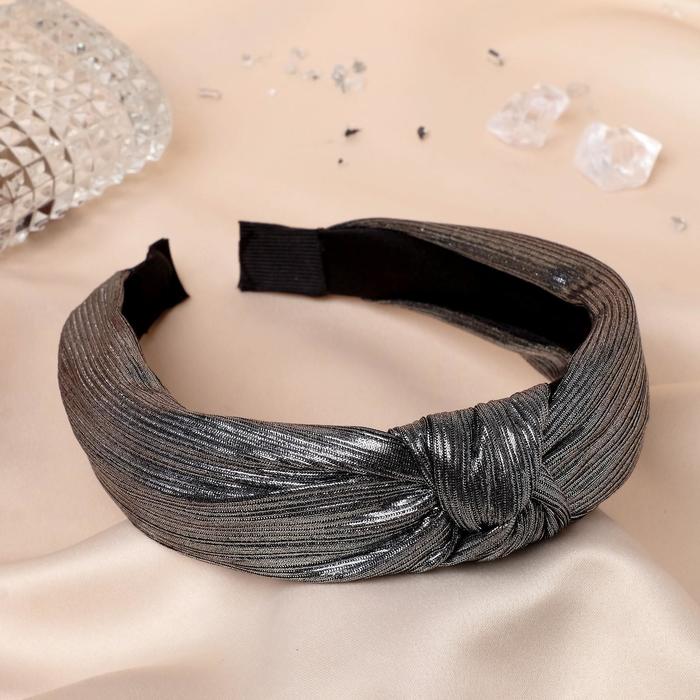Ободок для волос "Престиж" 3 см, серебро