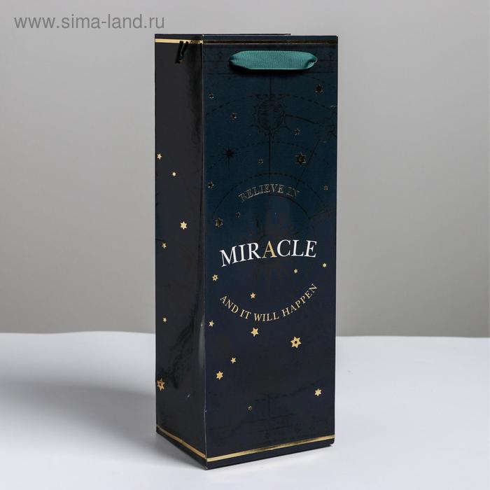 

Пакет ламинированный под бутылку Miracle, 13 x 36 x 10 см
