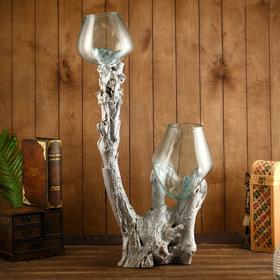 

Вазон стекло на коряге "Высота" 75х45х40 см