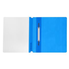 

Папка-скоросшиватель А5 Бюрократ Люкс -PSL20A5BLUE прозрач.верх.лист, синяя