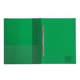 

Папка с метал. пруж. скоросш А4 0.7мм Бюрократ -PZ07PGREEN внутренний и торцевой карман, зел