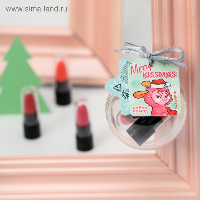 фото Набор маленьких помад для губ merry kissmas: 3 цвета beauty fox