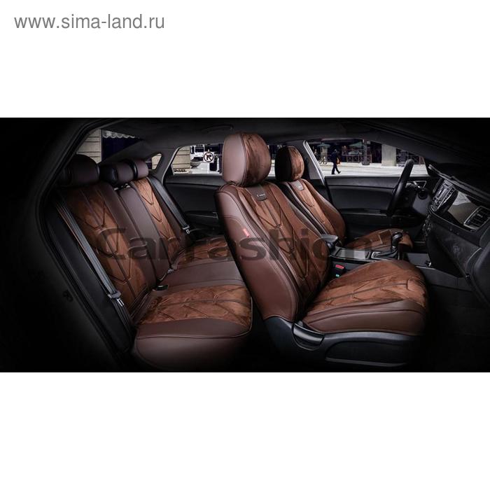 

Накидки START PLUS 5D, экокожа-замша, на весь салон, кофе/кофе/кофе