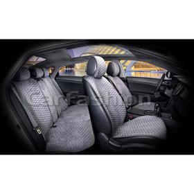 

Накидки CAPRI PRO PLUS, искусственная замша, на весь салон, серый/серый/св.серый