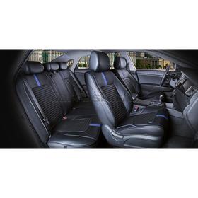 

Накидки SECTOR LEATHER PLUS, экокожа, на весь салон, синий/черный/черный