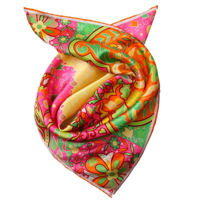 Платок женский, размер 53х53, цвет мультиколор
