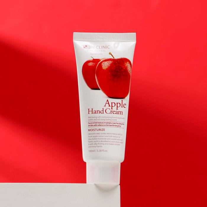 фото Увлажняющий крем для рук с экстрактом яблока 3w clinic moisturizing apple hand cream, 100 мл