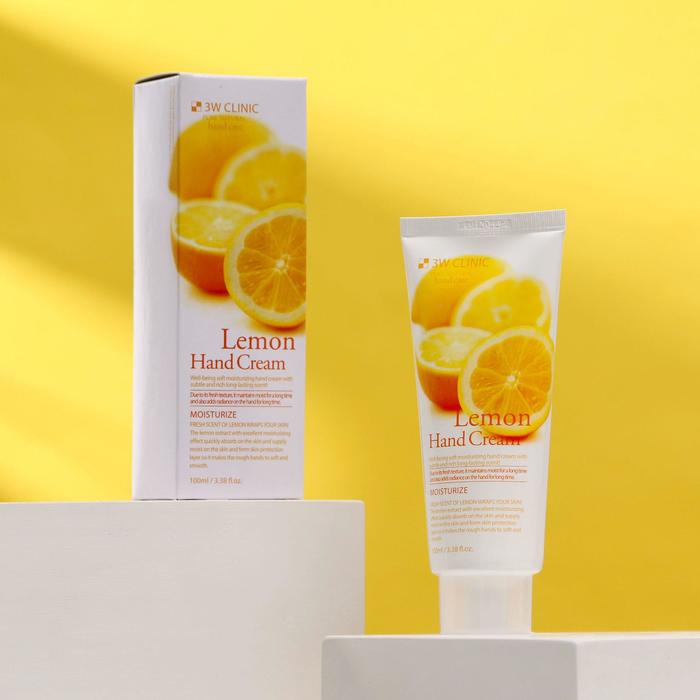 Увлажняющий крем для рук с экстрактом лимона 3W CLINIC Moisturizing Lemon Hand Cream, 100 мл увлажняющий крем для рук с экстрактом лимона 3w clinic 100 мл