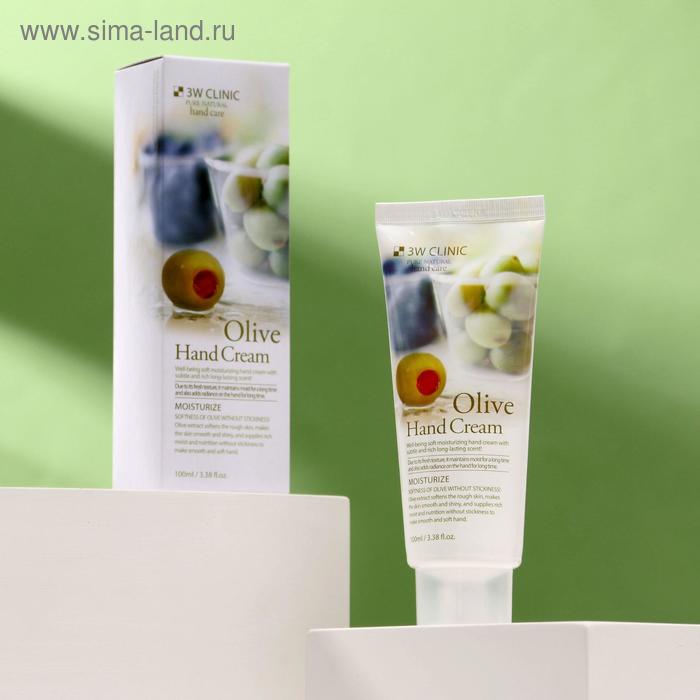 Увлажняющий крем для рук с экстрактом оливы 3W CLINIC Moisturizing Olive Hand Cream, 100 мл крем для рук 3w clinic moisturizing olive hand cream 100 мл