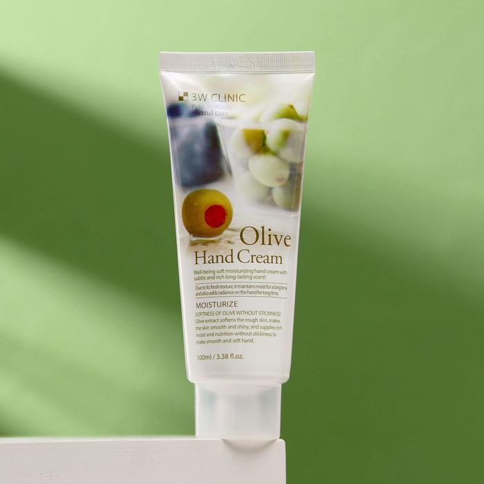 фото Увлажняющий крем для рук с экстрактом оливы 3w clinic moisturizing olive hand cream, 100 мл