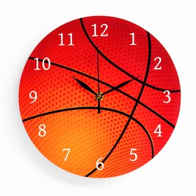 Часы настенные 'Баскетбольный мяч', плавный ход, d=23.5 см Ош