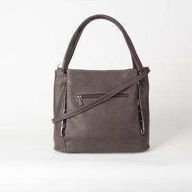 

Сумка женская, 3 отдела на молнии, наружный карман, цвет коричневый