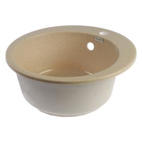 

Мойка кухонная из камня Glanz Виктори L30G40, 475х475х180 мм, глянцевая, цвет карамель