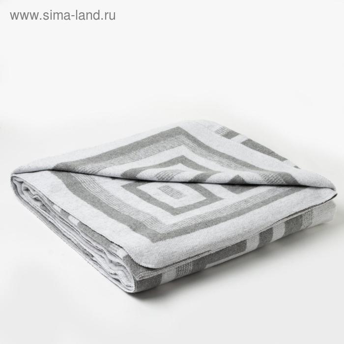Одеяло хлопковое Греция 140х205 см,  бел сер, хлопок-50%, п/э-30%, пан-20%, 380г/м2