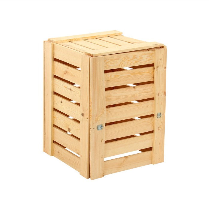 

Компостер деревянный, 230 л, 60 × 60 × 85 см, с крышкой