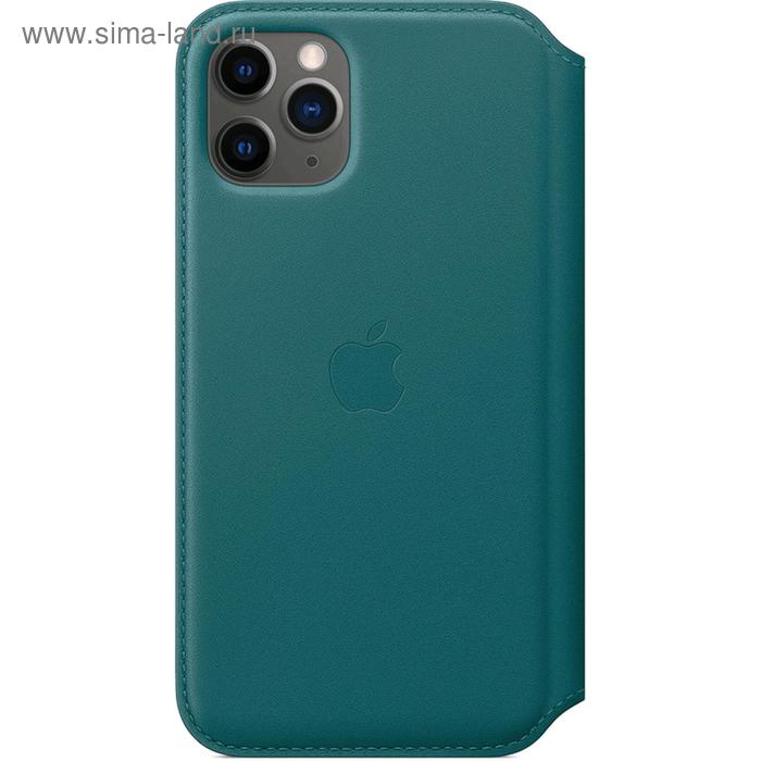 фото Чехол флип-кейс apple для iphone 11 pro (my1m2zm/a), кожаный, зелёный