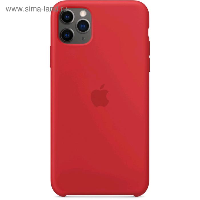 фото Чехол клип-кейс apple для iphone 11 pro max (mwyv2zm/a), силиконовый, красный