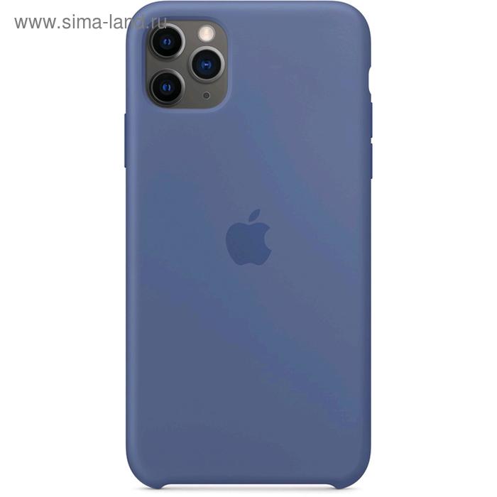 фото Чехол клип-кейс apple для iphone 11 pro max (my122zm/a), силиконовый, синий