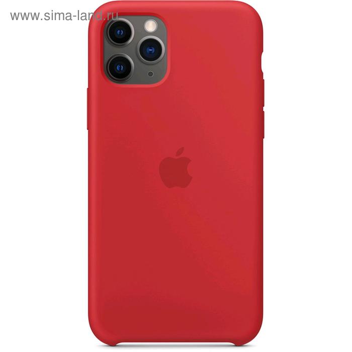 фото Чехол клип-кейс apple для iphone 11 pro (mwyh2zm/a), силиконовый, красный
