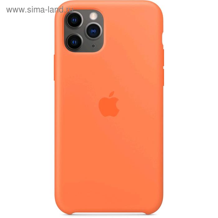 фото Чехол клип-кейс apple для iphone 11 pro (my162zm/a), силиконовый, цвет оранжевый витамин