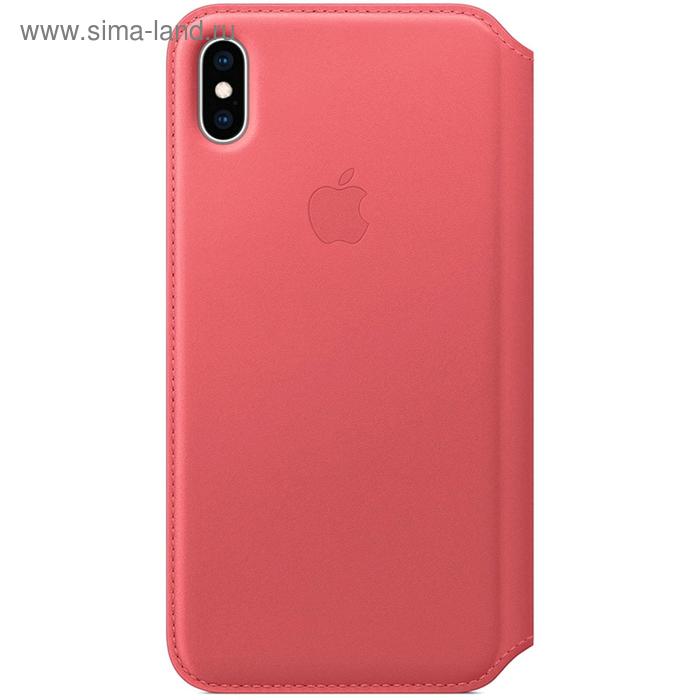 фото Чехол флип-кейс apple для iphone xs max (mrx62zm/a), кожаный, розовый