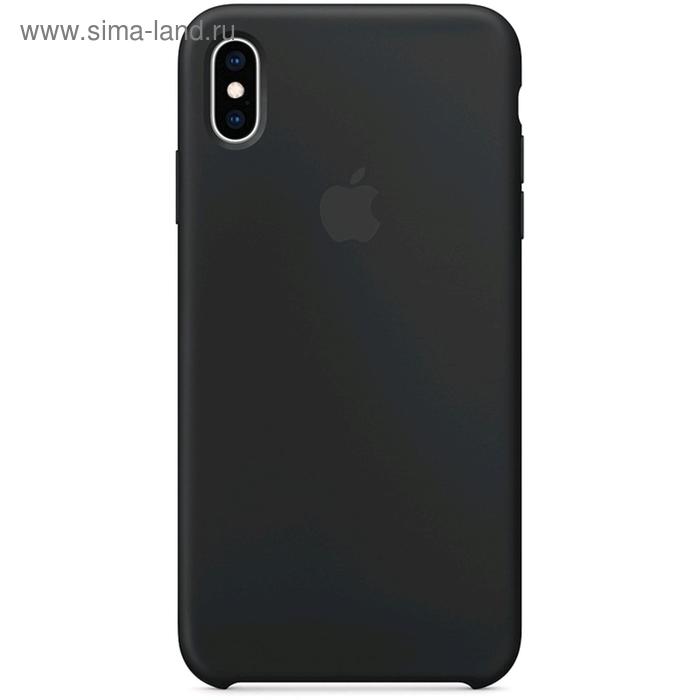 фото Чехол клип-кейс apple для iphone xs max (mrwe2zm/a), силиконовый, чёрный