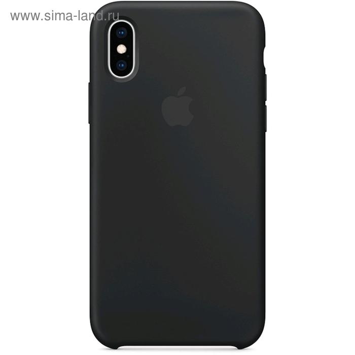 фото Чехол клип-кейс apple для iphone xs (mrw72zm/a), силиконовый, чёрный