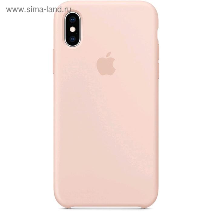 фото Чехол клип-кейс apple для iphone xs (mtf82zm/a), силиконовый, розовый песок