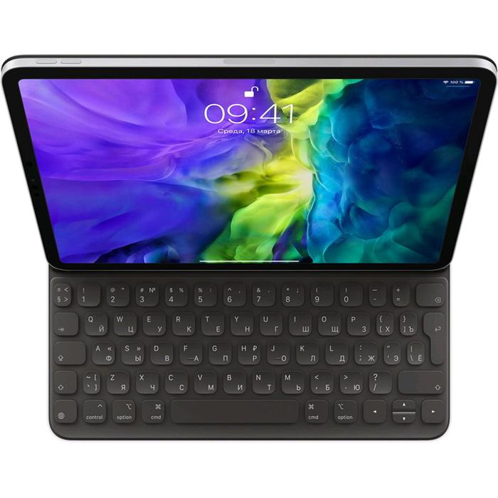 фото Чехол-клавиатура apple для ipad pro 11" (2-ое поколение) (mxnk2rs/a), чёрный