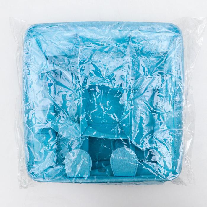 Купить Корзина для хранения с ручками «Мишка», 9 ячеек, 28×28×11 см, цвет голубой Корзина для хранения с ручками «Мишка», 9 ячеек, 28×28×11 см, цвет голубой