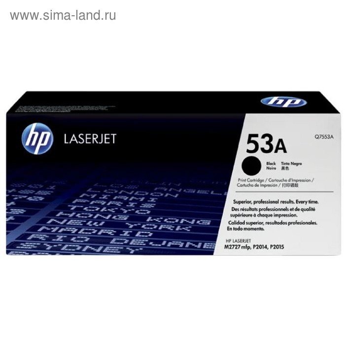 Тонер Картридж HP 53A Q7553A черный для HP LJ P2015 (3000стр.) тонер картридж hp q7553a for lj p2015 3000 pages