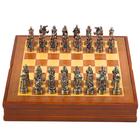 Шахматы "Рыцарские" h короля=7 см, пешки=6 см. d=2 см, 36х36 см